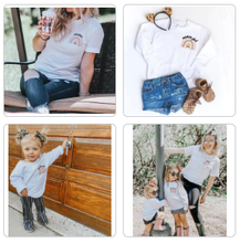 Load image into Gallery viewer, Mommy &amp; Me - Mamas Girl &amp; Mama w/ Rainbow - On Left Chest