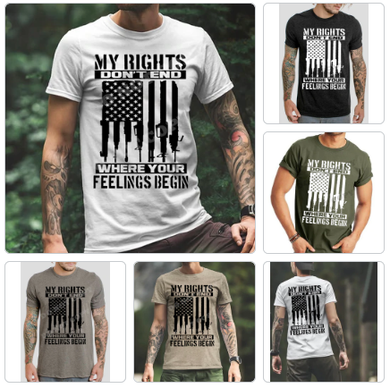 My Rights Don't End Where Your Feelings Begin - 10 Style Options