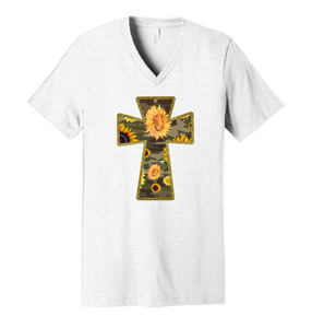Camo Cross & Sunflowers