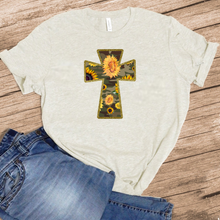 Load image into Gallery viewer, Camo Cross &amp; Sunflowers