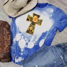 Load image into Gallery viewer, Camo Cross &amp; Sunflowers - T-Shirt / Sweatshirt Unisex Sizing