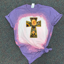 Load image into Gallery viewer, Camo Cross &amp; Sunflowers - T-Shirt / Sweatshirt Unisex Sizing