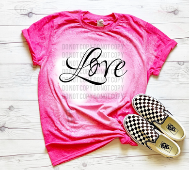 Love - Acid Wash Charity Pink Tee