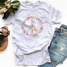 Load image into Gallery viewer, Floral Peace Graphic T-Shirt / Sweatshirt Unisex Sizing