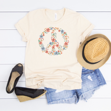 Load image into Gallery viewer, Floral Peace Graphic T-Shirt / Sweatshirt Unisex Sizing