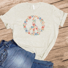 Load image into Gallery viewer, Floral Peace Graphic T-Shirt / Sweatshirt Unisex Sizing