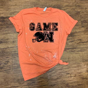 Football - Game On - Acid Wash Splatter Orange