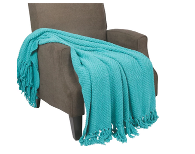Chunky Fringe Throw Fleece Mink Super Soft