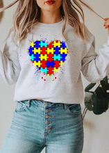 Load image into Gallery viewer, Autism Splatter Heart