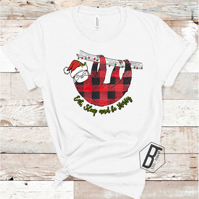 Eat, Sleep and Be Merry - Sloth - White Tee