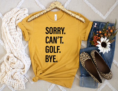 Sorry. Can't. GOLF. Bye.