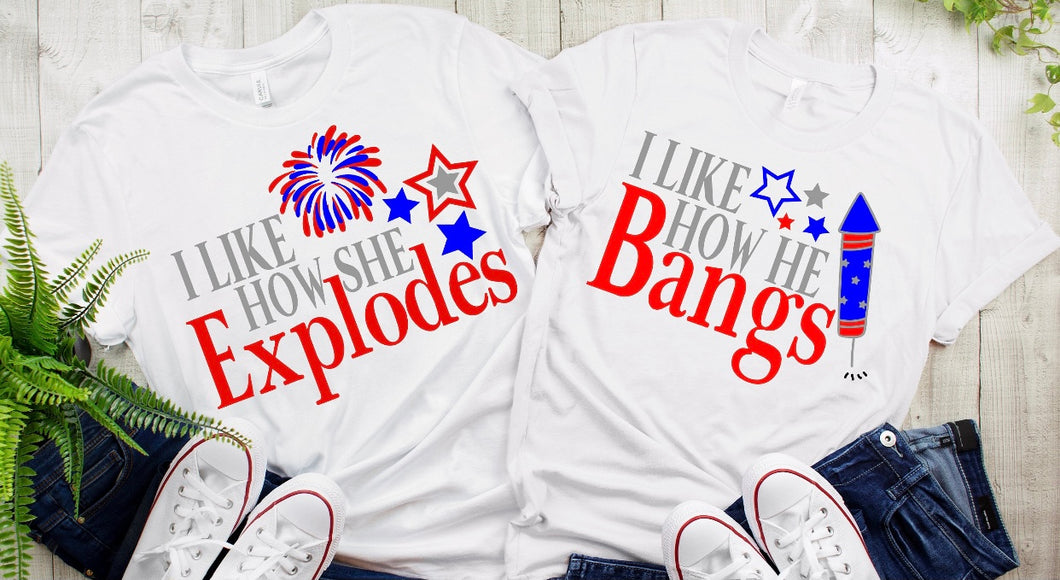 4th of July Couples Tee Set