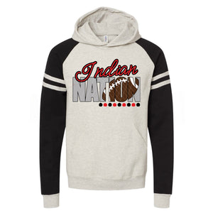 Indian Nation w/ Football - Red & Black Text - 15 Color Options