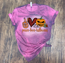 Load image into Gallery viewer, Peace Love Halloween w/ Jack-O-Lantern