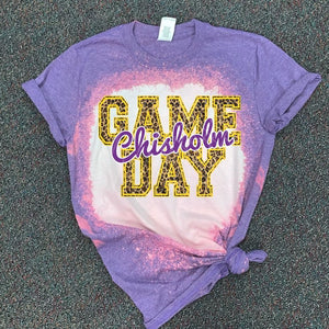 Chisholm Game Day w/ Purple & Gold Leopard Print - 5 Style Options