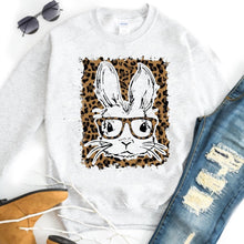 Load image into Gallery viewer, Hipster Bunny w/ Leopard Print Background