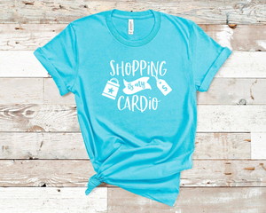 Shopping is My Cardio - Black Friday - White Ink