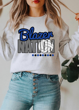 Load image into Gallery viewer, Blazer Nation w/ Volleyball - Blue &amp; Black Text - 12 Style Options