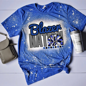 Blazer Nation w/ Cheer - Blue & Black Text - 12 Style Options