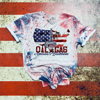 Oil & Gas The Backbone of America w/ USA & Rig - 3 Color Options