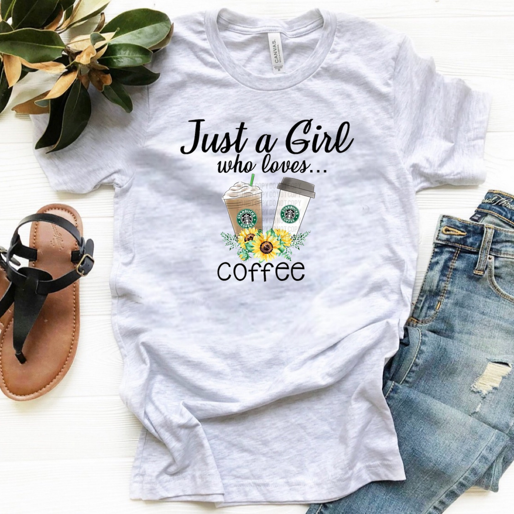 Just a girl who Loves Coffee ☕️ - Ash Grey Tee