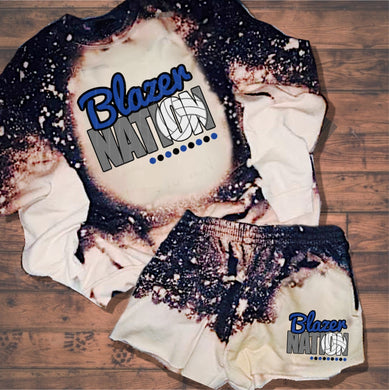 Blazer Nation w/ Volleyball - Blue & Black Text - 12 Style Options