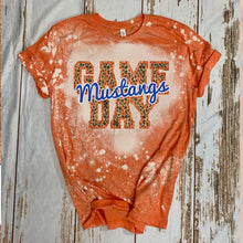 Load image into Gallery viewer, Mustangs Game Day w/ Blue &amp; Orange Leopard Print - 13 Color Options