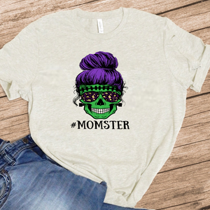 Mom of Monsters w/ Mom Bun Skull
