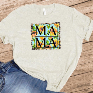 MAMA - w/ Sunflower and Leopard Background