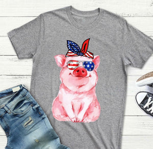 Red White & Blue 4th Pig