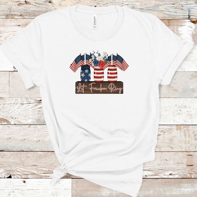 Let Freedom Ring - Mason Jars w/ Flags