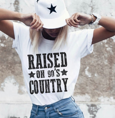 Raised On 90's Country - Black Ink