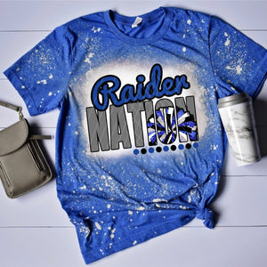 Raider Nation w/ Cheer- Blue & Black Text - 12 Style Options