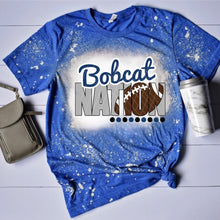 Load image into Gallery viewer, Bobcat Nation w/ Football - Blue &amp; White Text - 13 Color Options