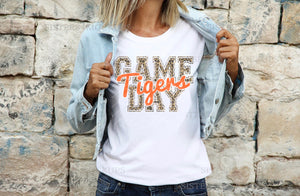 Tigers Game Day w/ Orange & Leopard Print - 5 Style Options