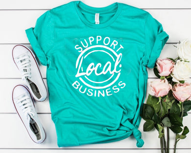 Support Local Business - White Ink