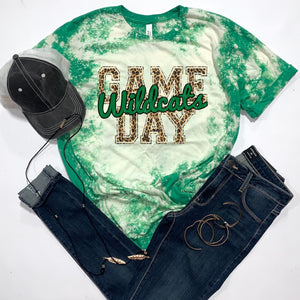 Wildcats Game Day w/ Green & Leopard Print - 14 Color Options