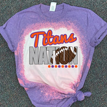 Load image into Gallery viewer, Titans Nation w/ Football - Orange &amp; Purple Text - 13 Color Options