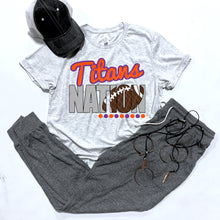 Load image into Gallery viewer, Titans Nation w/ Football - Orange &amp; Purple Text - 13 Color Options