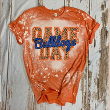 Load image into Gallery viewer, Bulldogs Game Day w/ Blue &amp; Orange Leopard - 12 Style Options
