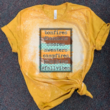Load image into Gallery viewer, Fall Vibes - Bonfires Flannels Smores Sweaters Campfires Pumpkins