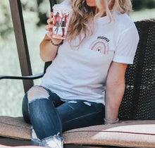 Load image into Gallery viewer, Mommy &amp; Me - Mamas Girl &amp; Mama w/ Rainbow - On Left Chest