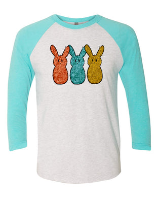 Peeps Bunnies w/ Multi Color Tooled Leather
