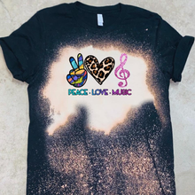 Load image into Gallery viewer, Peace. Love. Music.
