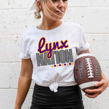 Load image into Gallery viewer, Lynx Nation w/ NO SPORT - Purple &amp; Gold Text - 13 Color Options