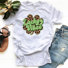 Load image into Gallery viewer, Lucky Vibes Leopard Print 4-Leaf Clover