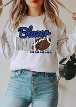 Load image into Gallery viewer, Blazer Nation w/ Football - Blue &amp; Black Text - 12 Style Options