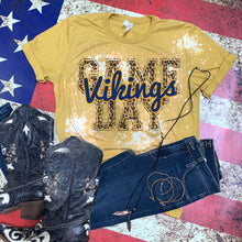 Load image into Gallery viewer, Vikings Game Day w/ Leopard - Navy &amp; Gold Text - 15 Color Options