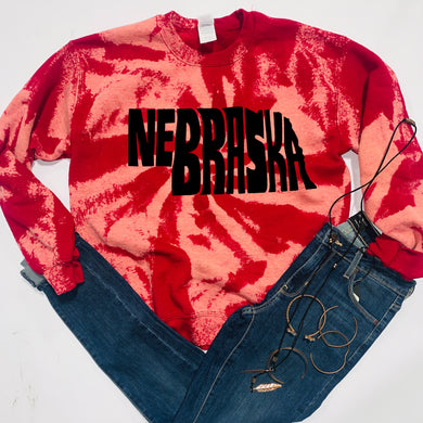 Nebraska Letters As State Shape - Black Ink