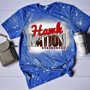 Hawk Nation w/ Red & Blue & Real Football - 10 Color Options